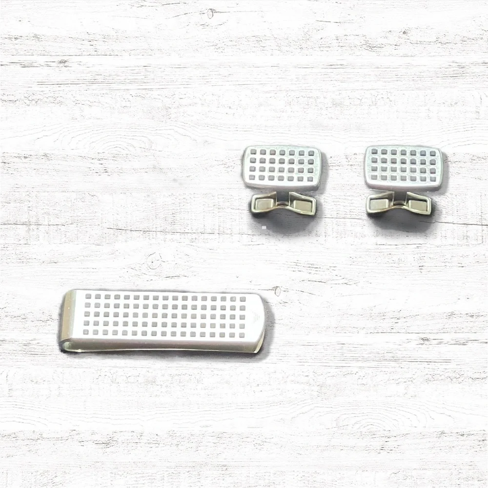 Emporio Armani Stainless Steel Men's Cufflinks and Tie Bar